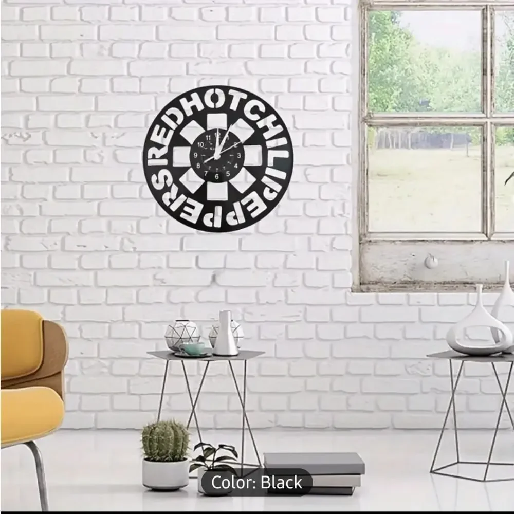 NEW Red Hot Chili Peppers RHCP Vinyl Record Album Carved Wall Clock Hard AltRock